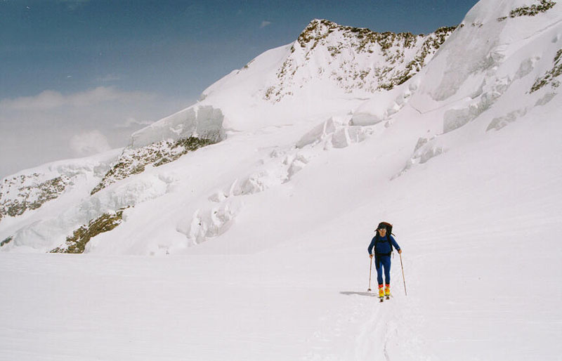 Ledovec Morteratsch, u chaty Marco e Rosa, Švýcarsko
