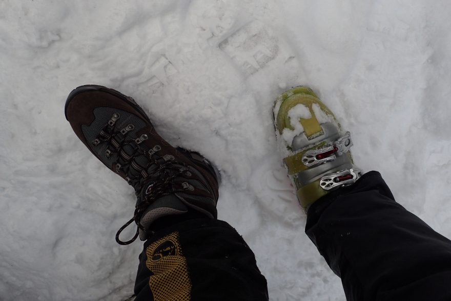 Dlouhodobé testování pohorek ASOLO TPS Equalon i v zimních Krkonoších.