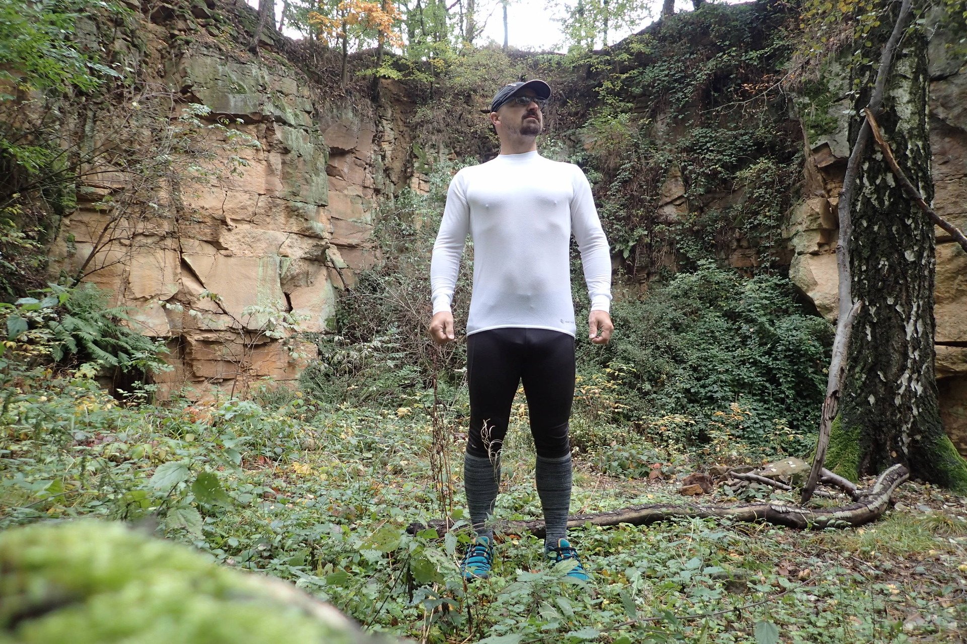 Bílé triko s dlouhým rukávem SENSOR COOLMAX FRESH AIR.