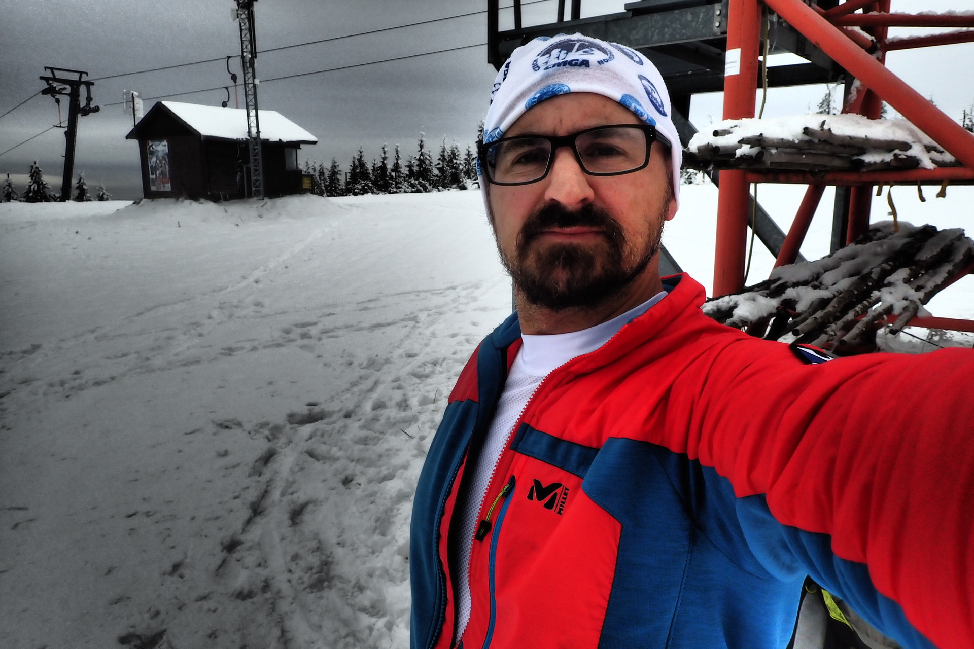 Testování trika SENSOR COOLMAX FRESH AIR na začátku skialpové sezóny v Krkonoších.