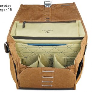 Peak design Messeneger Bag 15 Vnitřní uspořádání.
