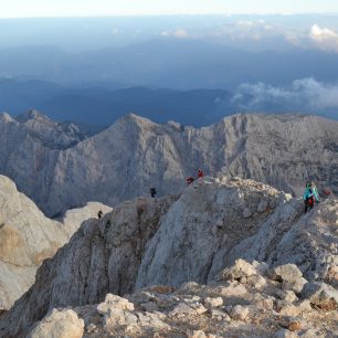 Vrcholový hřeben na slovinský Triglav.