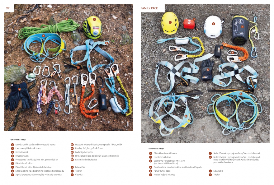 Jaké vybavení stačí na feraty začátečníkům a co by nemělo ve výbavě chybět profíkům?