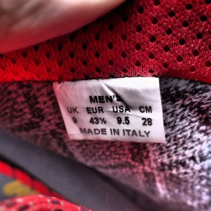 Testovaná velikost a MADE IN ITALY.