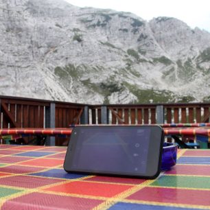 Evolveo G4 u Riffugio Gilberti nad Sella Nevea