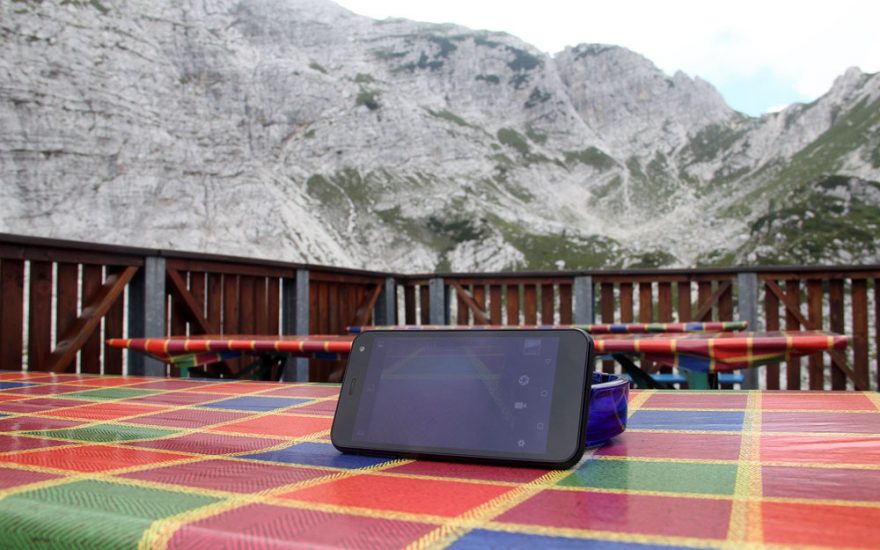 Evolveo G4 u Riffugio Gilberti nad Sella Nevea