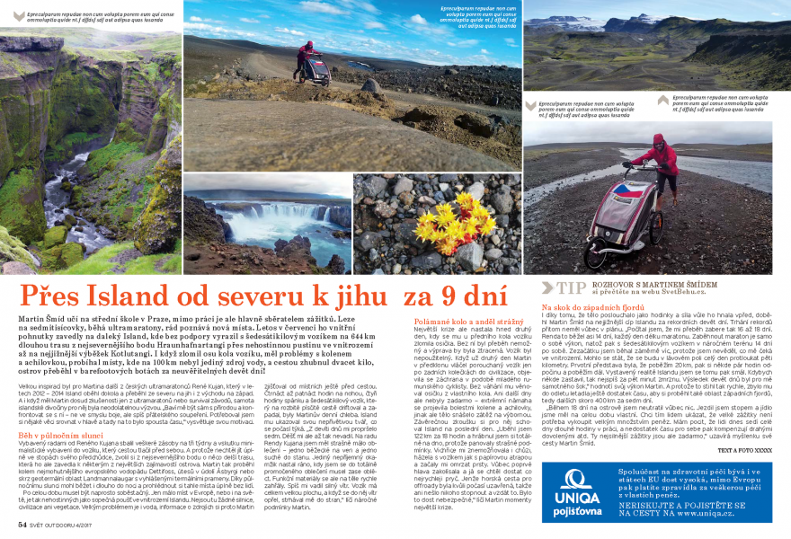 Přes 600 km nehostinnou pustinou Island, sám se 60 kg vozíkem. Tuhle výzvu překonal Martin Šmíd za 9 dní!