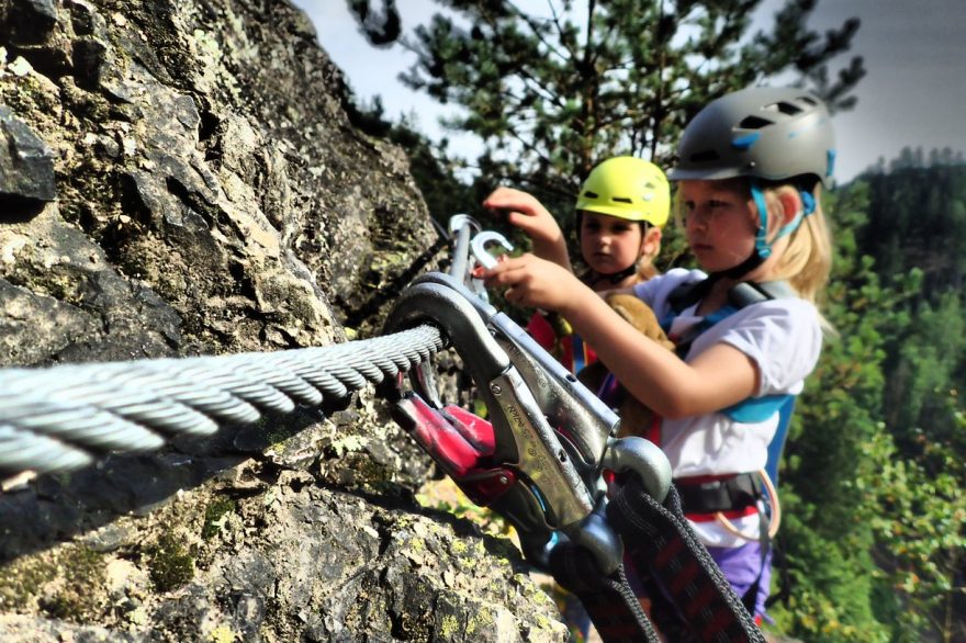 Ferrata je vhodná pro děti