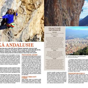 Lezecké lokality Andalusie pro nás popsala lezkyně Edita Vopatová.