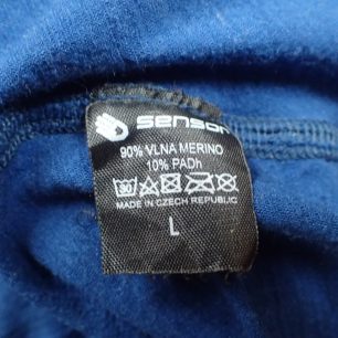Vnitřní etiketa pro triko SENSOR Merino Air.