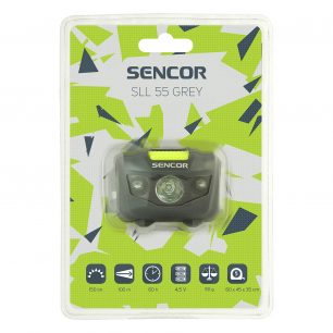 Balení čelovky Sencor SLL 55 Grey.