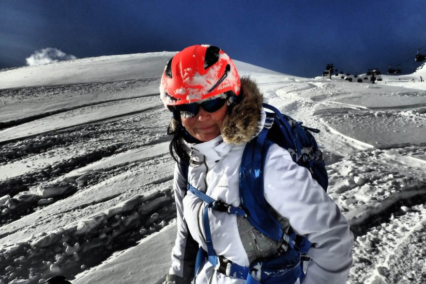 Pádové zkoušky dámské bundy Hannah Sachin.