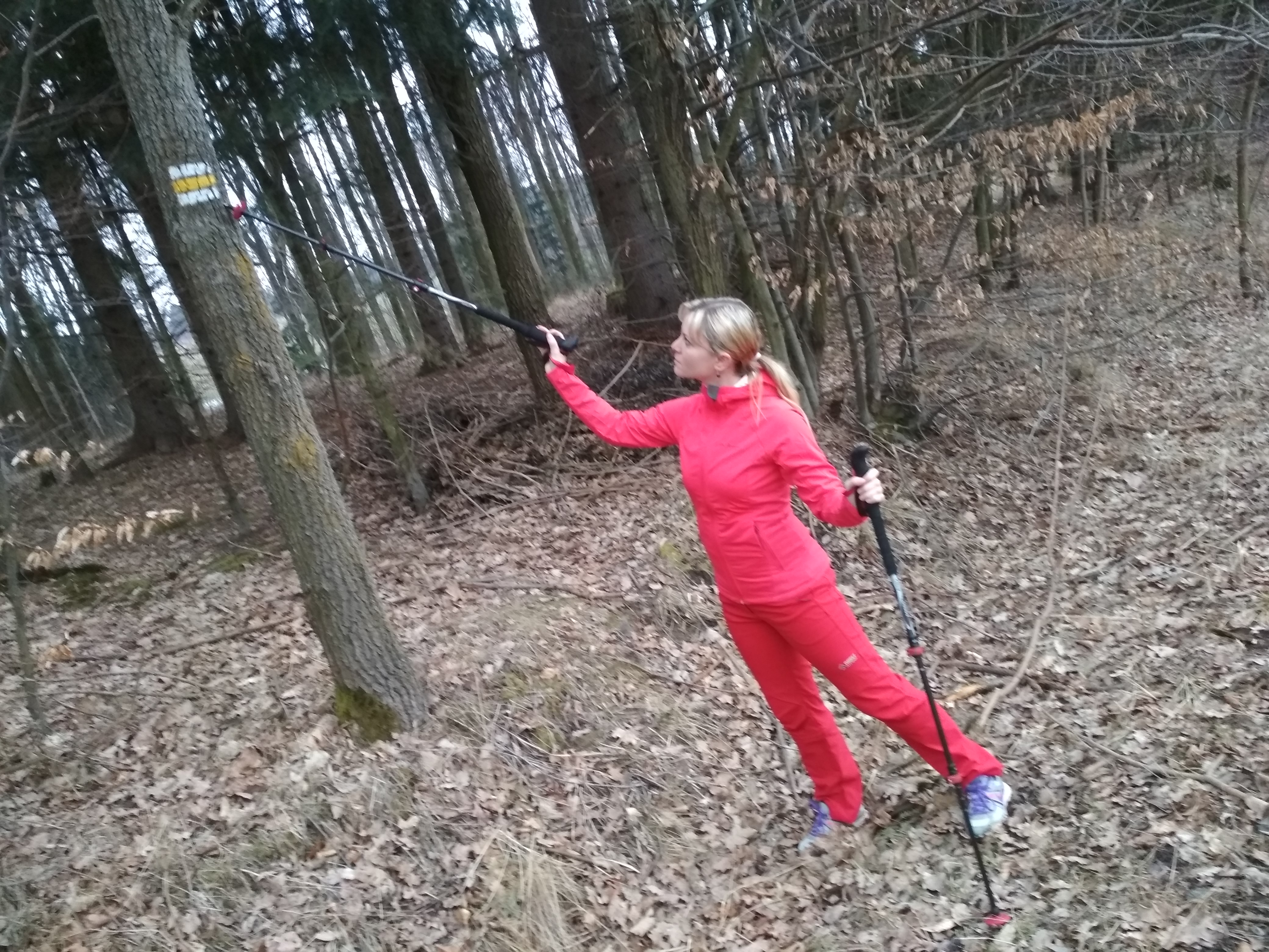 Díky kovovým hrotům se dobře chodí i ve vrstvě listí.