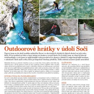 Outdoorové hrátky po slovinsku - to slibuje údolí azurové řeky Soča.