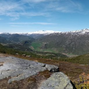 Ukázka panorma z norského pohoří Jotunheimen
