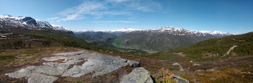 Ukázka panorma z norského pohoří Jotunheimen