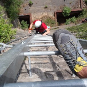 Testování na zajištěné cestě Pastýřská stěna v Děčíně.