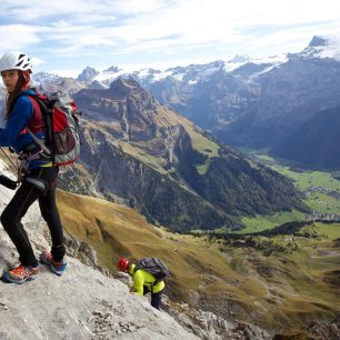 Ferata na Rigidalstock, Engelberg, Švýcarsko.