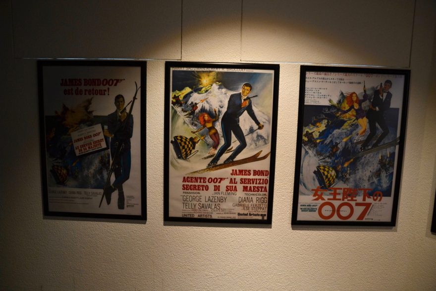 Svět Jamese Bonda - expozice na vrcholu Schilthornu, Švýcarsko.