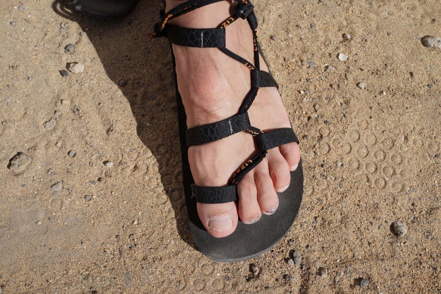 Fixace palce v sandálech Lizard Bat II Sensitive H9 pomocí systému Quick-Fit.