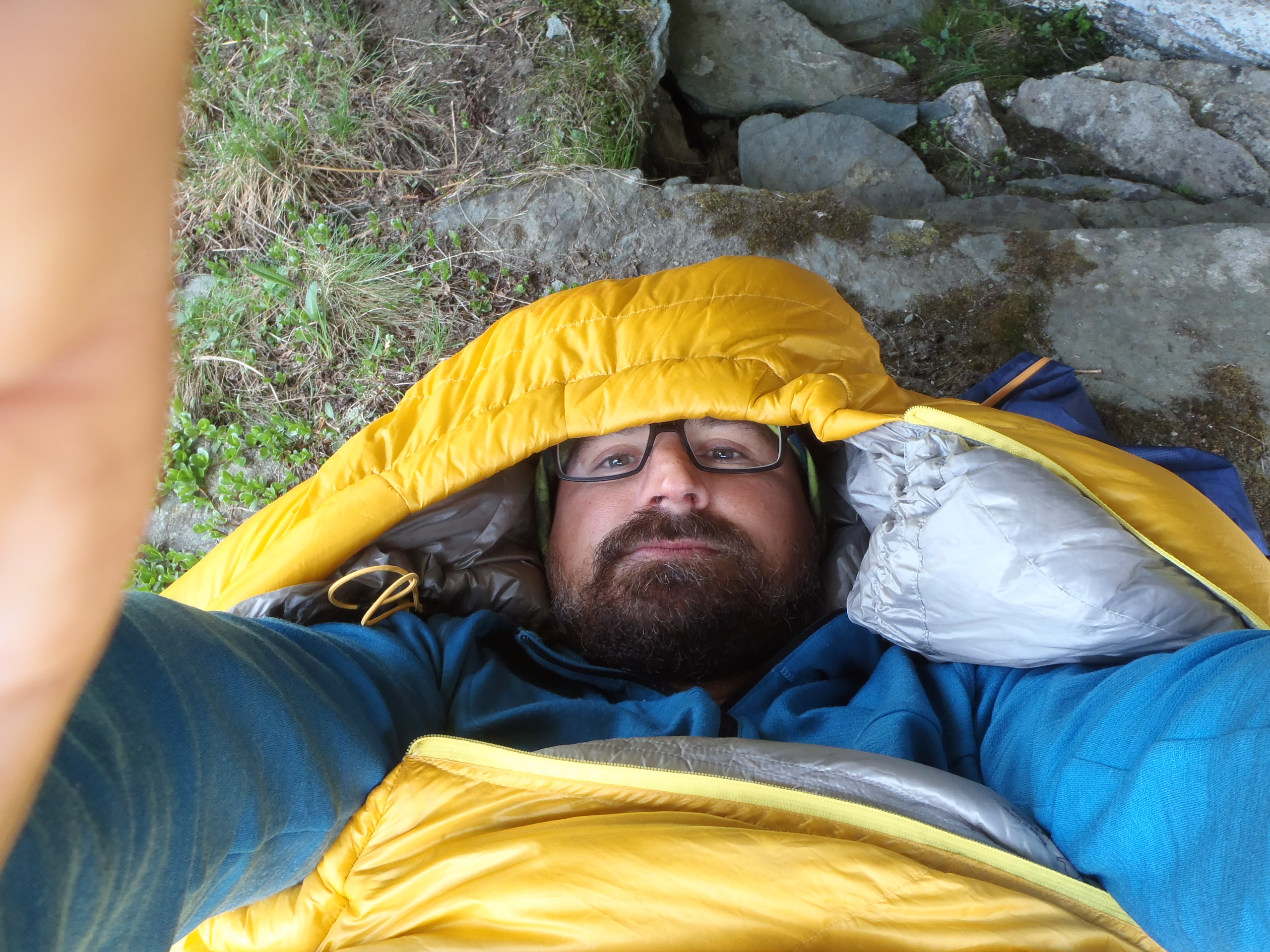 Spacákové selfie ze spacáku Patizon 2:500.