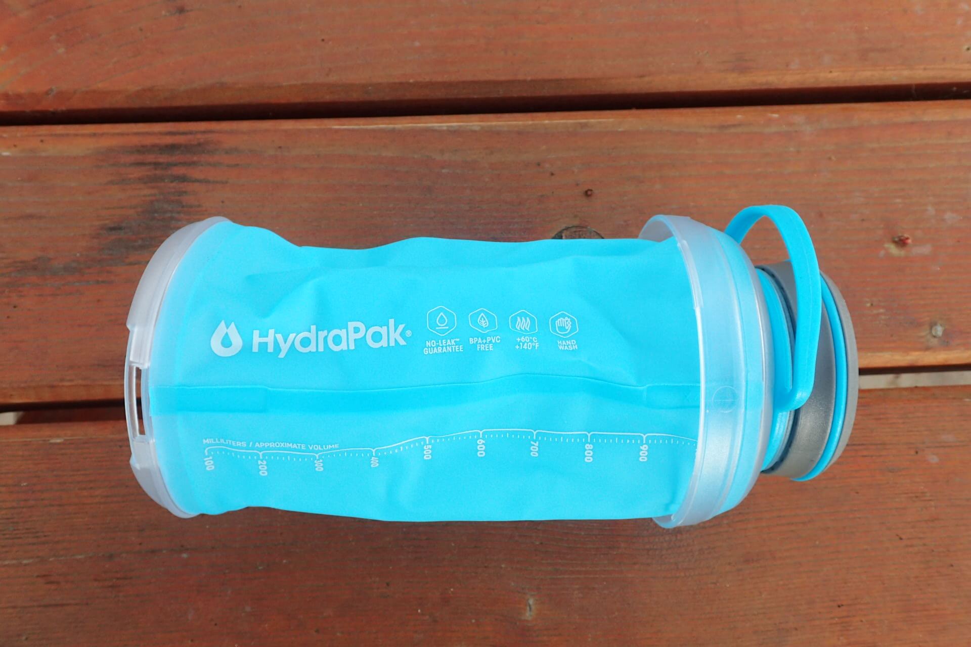 Rozložená prázdná lahev HydraPak Stash 1l.