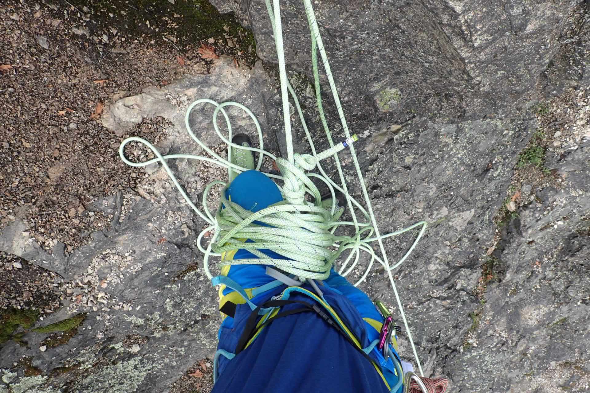 Foto z testování lana Edelrid Tommy Caldwell DT 9.6 mm.