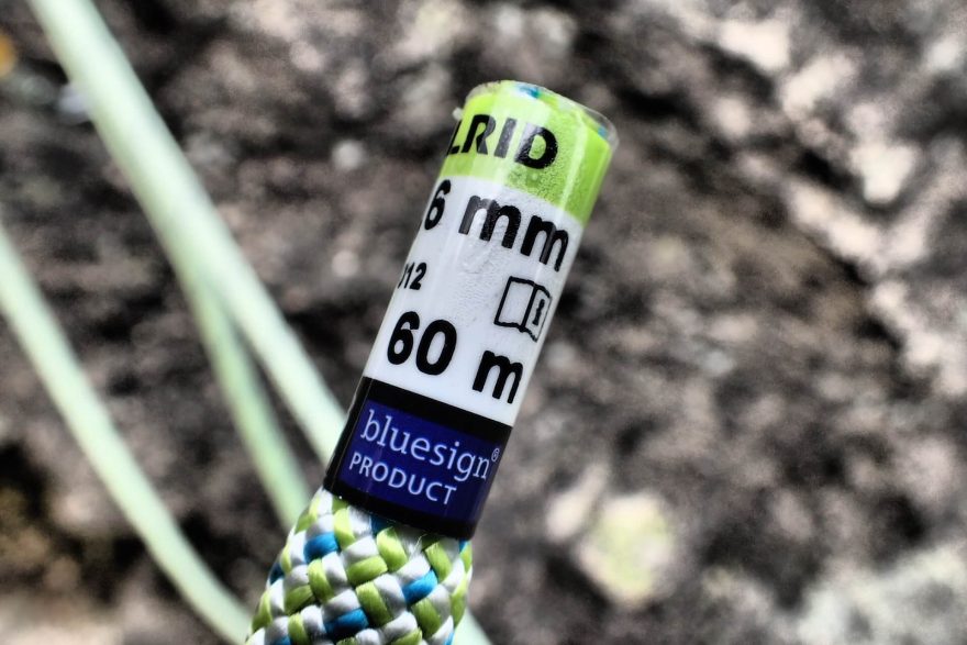 Koncové značení lana Edelrid Tommy Caldwell DT 9.6 mm drželo po celou dobu testování.