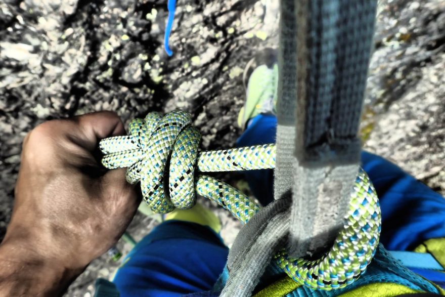 Navázání na lano Edelrid Tommy Caldwell DT 9.6 mm.