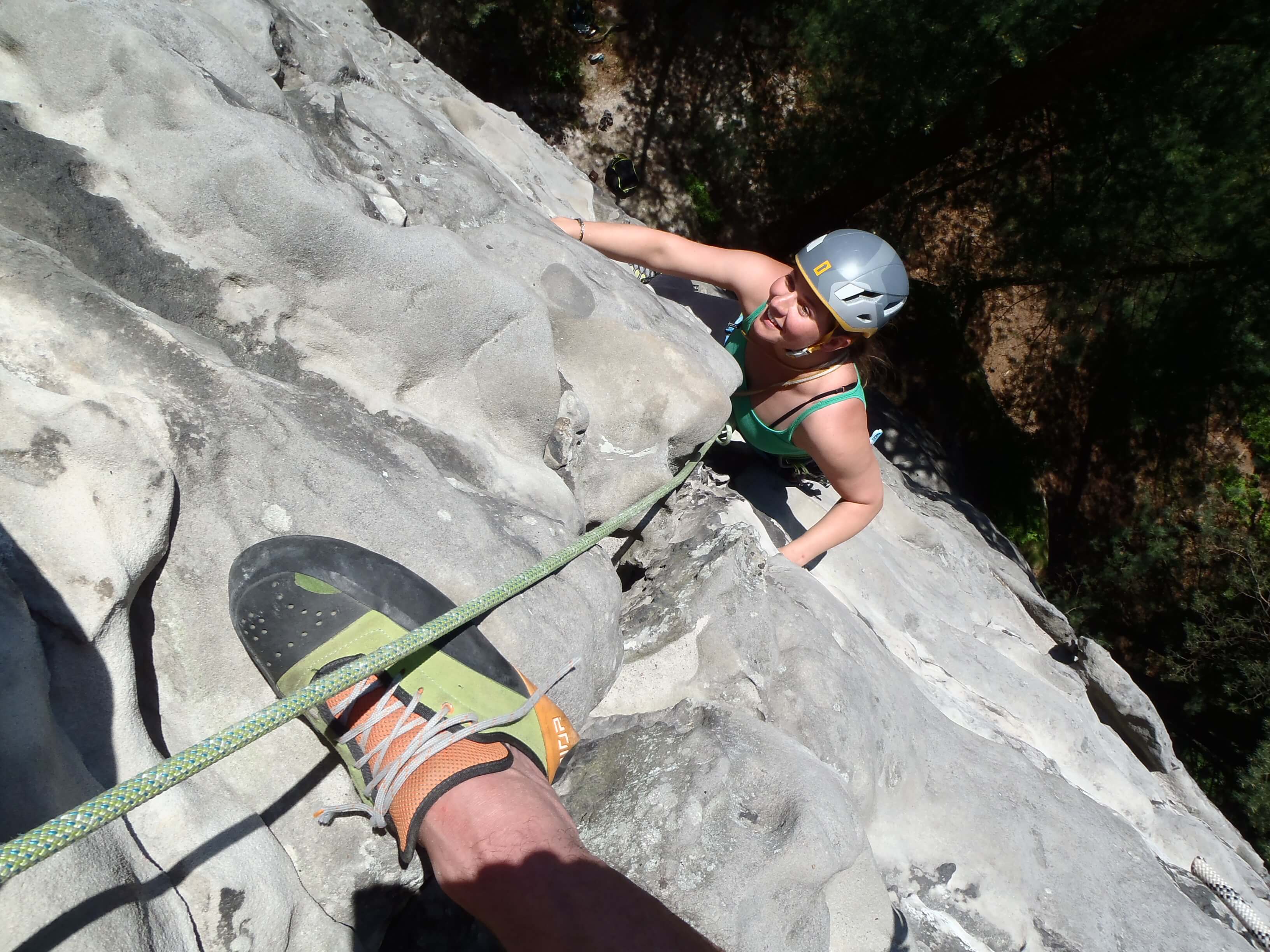 Přímá údolní na Blatník s lanem Edelrid Tommy Caldwell DT 9.6 mm a s Alčou.