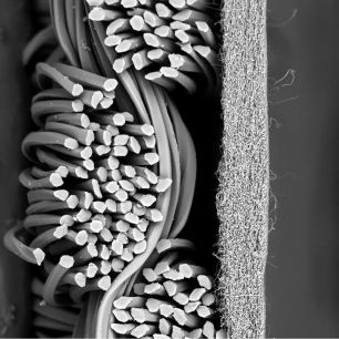 Nanovlákna pod mikroskopem - Faramugo.