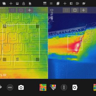 Plošné měření teploty ve vybrané oblasti pomocí CAT S61