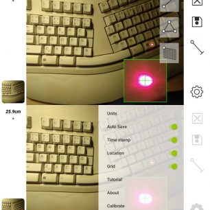 Měření vzdálenosti a možnosti nastavení