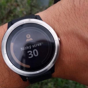 Měření stresu na Garmin vívoactive 3.