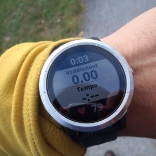 První tři vteřiny nastavené aktivity u hodinek Garmin vívoactive 3.