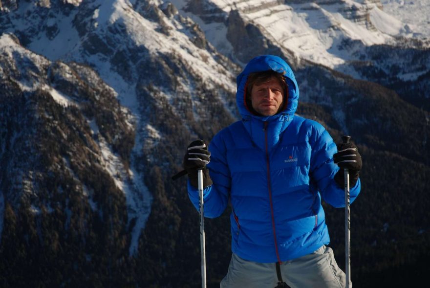 Bunda Warmpeace Alaskan na zimních horách.