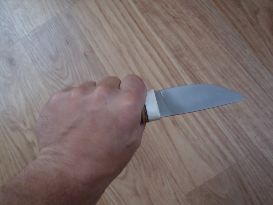 Úchop nože EnZo Skinner Curly birch kit.