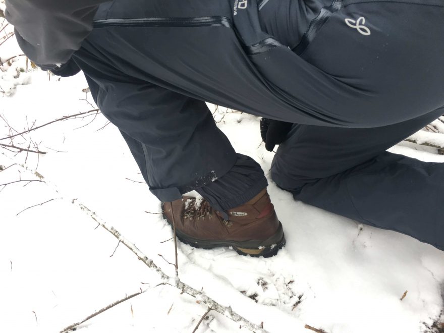 Detail na vnitřní sněhový návlek kalhot Pinguin Alpin L.