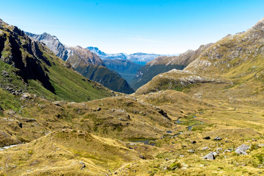 Routeburn trek, Nový Zéland.