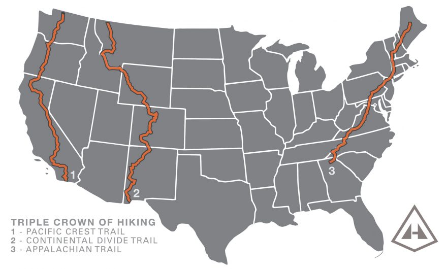 Mapa dálkových tras v USA