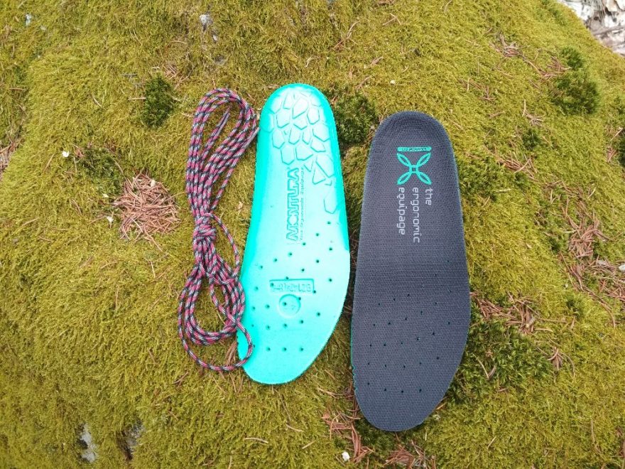 K pohorkám YARU TEKNO GTX od firmy Montura jsou ještě náhradní ergonomické nerolující se vložky a tkaničky v jiné barvě.