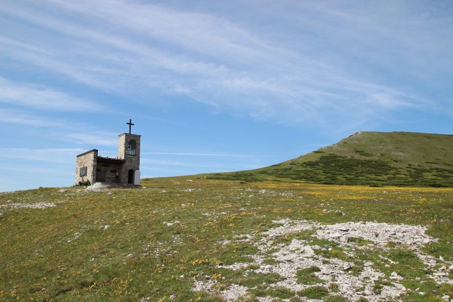 Kaple poblíž horské chaty Karl Ludwig Haus