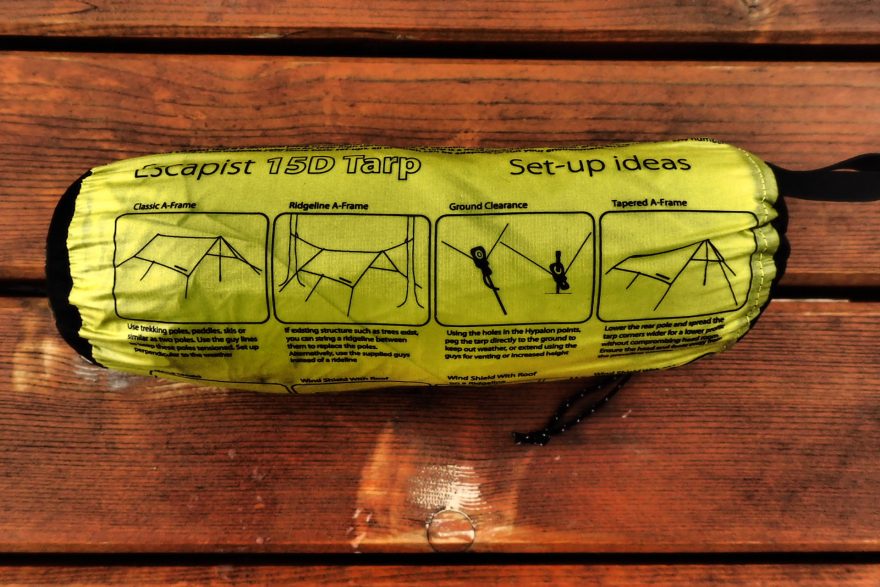 Možnosti uchycení tarpu. Sea to Summit Escapist 15D Tarp