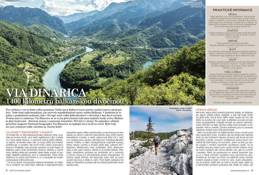 Napříč Balkánem projdeme po dálkové trase Via Dinarica.