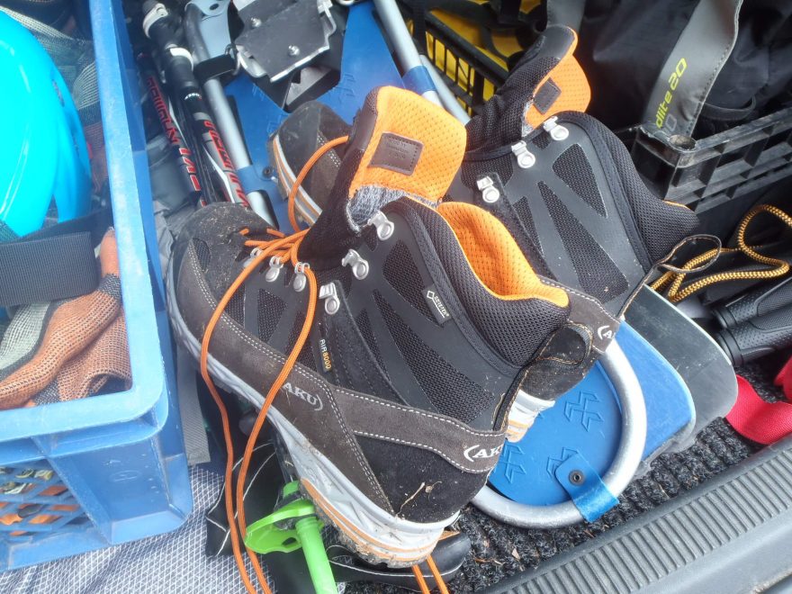 Odjezd na sněžnice a testování na sněhu - Aku Trekker Pro.