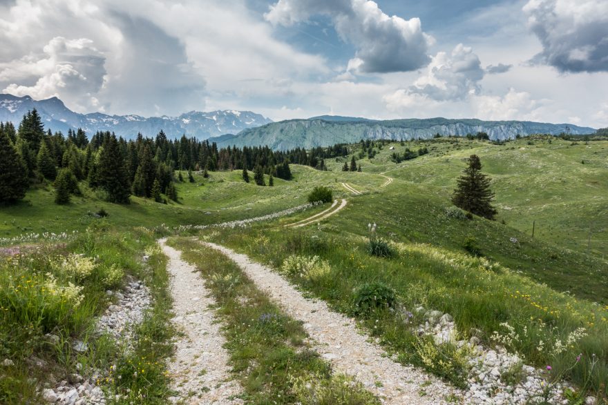 Trail Via Dinarica protíná podhůří Julských Alp ve Slovinsku, pohoří Velká Kapela a Velebit v Chorvatsku, Dinárské Alpy Bosny a Hercegoviny a Prokletije v Černé Hoře a Albánii. V budoucnu je plánováno protažení treku do Kosova a Makedonie. 