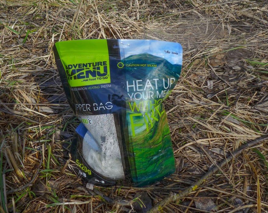 Po spuštění reakce se ohřevný pytel rychle nafoukne