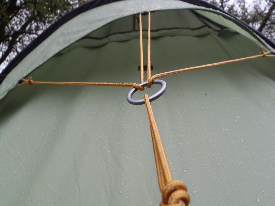 Zavětrování a vypínání tropika tunelového stanu NORDISK OPPLAND 3 PU.