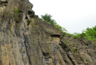 Lávový proud u Meziny v Nízkém Jeseníku