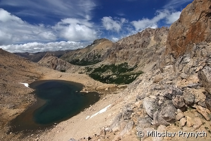 Laguna Schmoll v Parque Nacional Nahuel Huapi